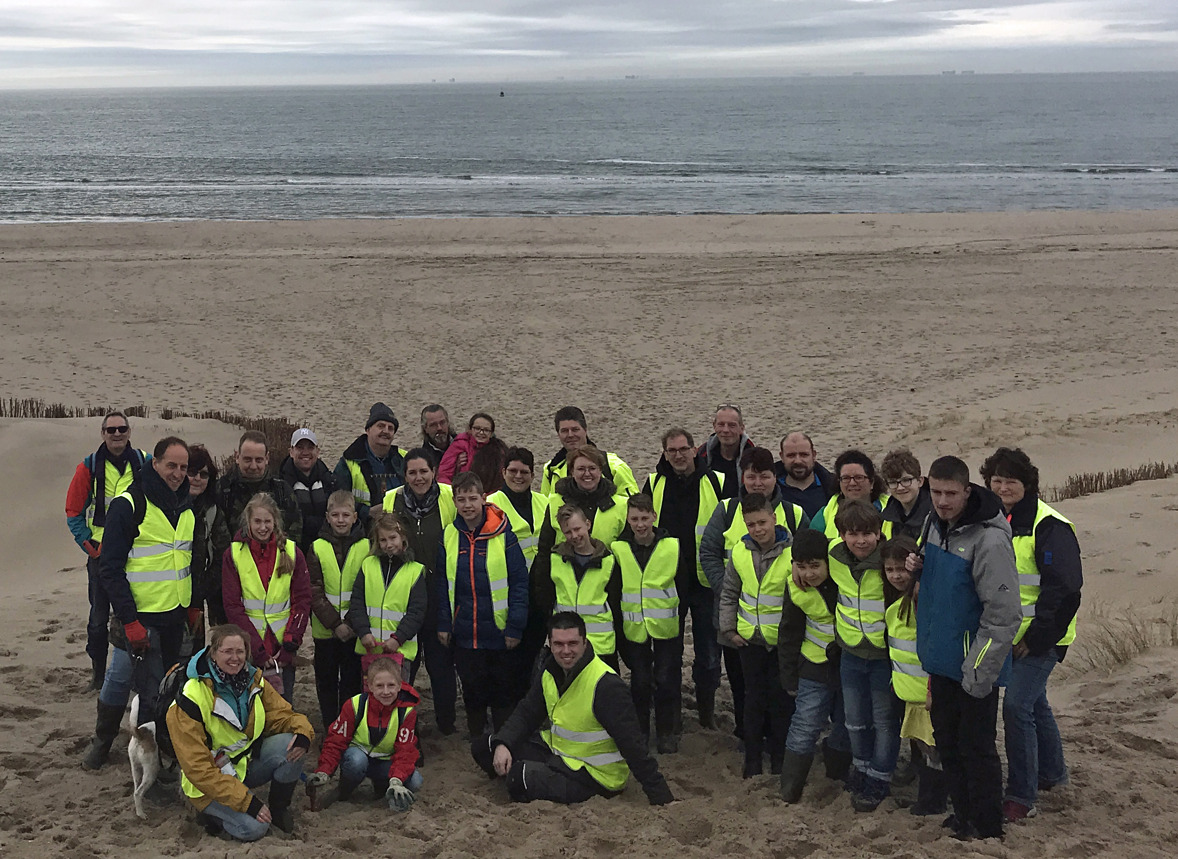 De groep bestaande uit 32 personen die in 2018 de 2e Maasvlakte heeft bezocht