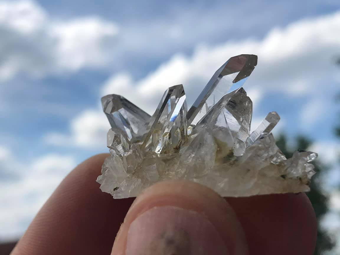 Bergkristal gevonden door Gerben Arts in Duitsland.